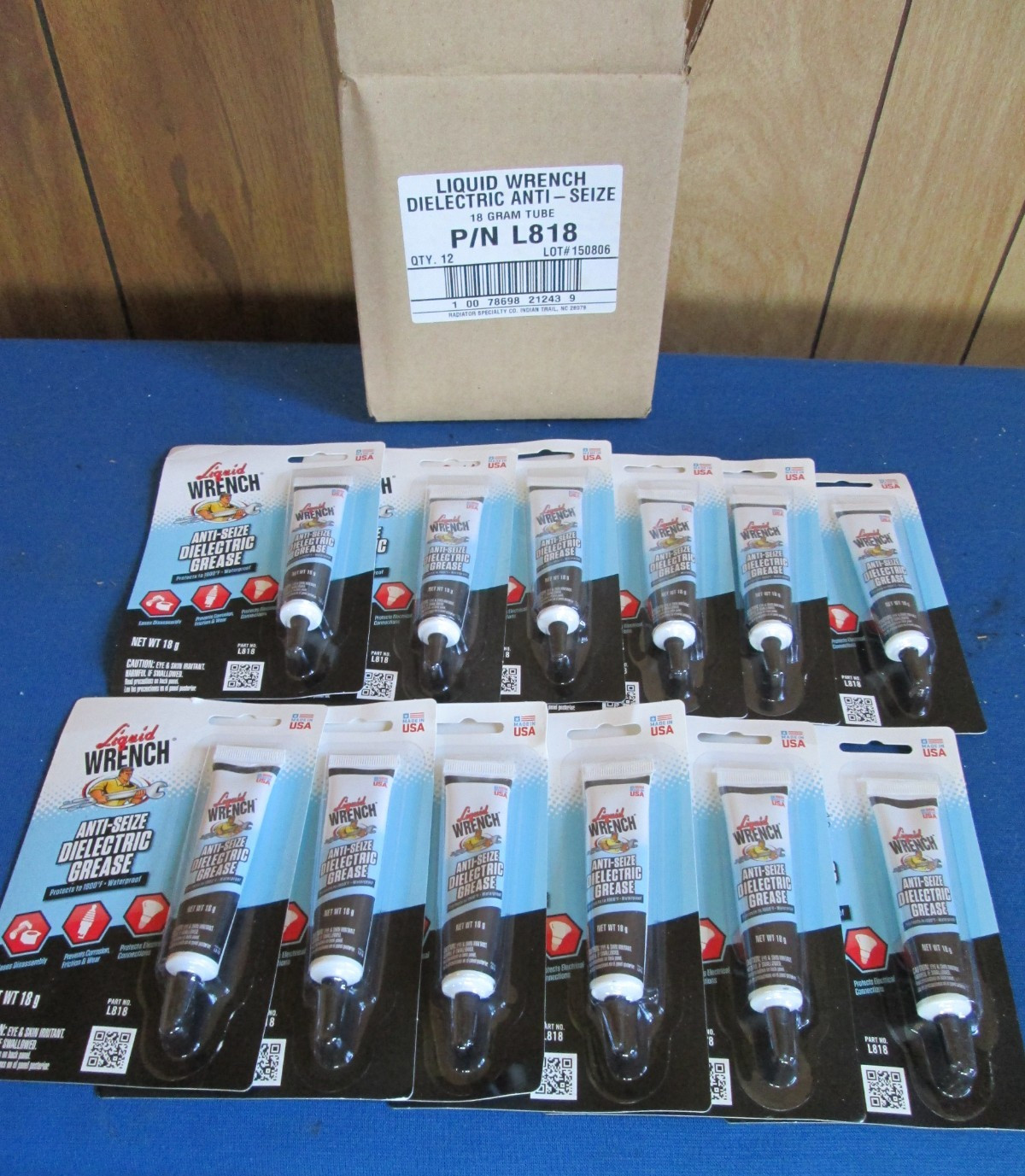 Case of 12 NEW Liquid Wrench Anti-Sieze Dielectric Grease .63 oz Tubes L818