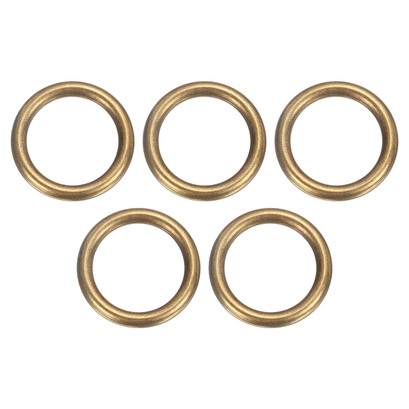 5Pcs H59 Brass O Ring 1.38" OD 1.02" Seamless Welded Circle Loop Bronze