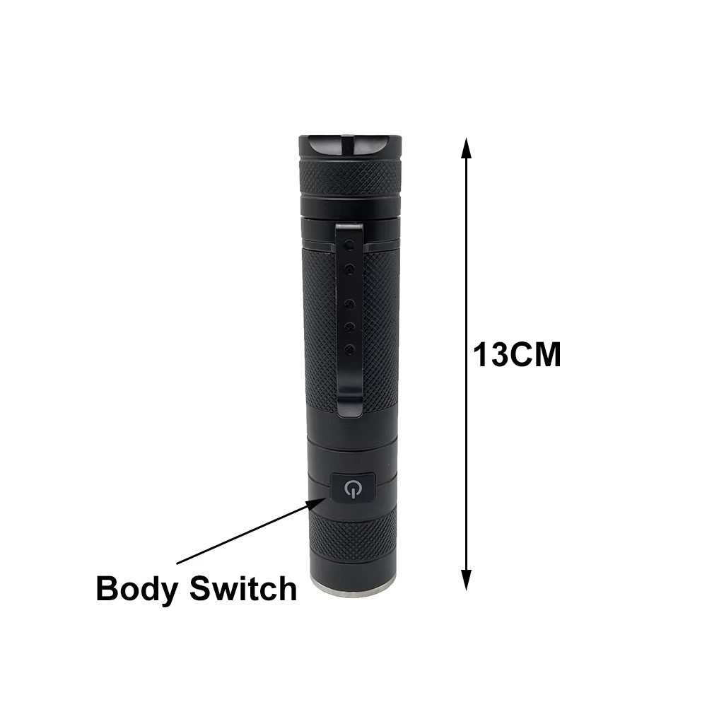 Bright Portable White Flashlight Type-C USB port Rechargeable LED Flashlight