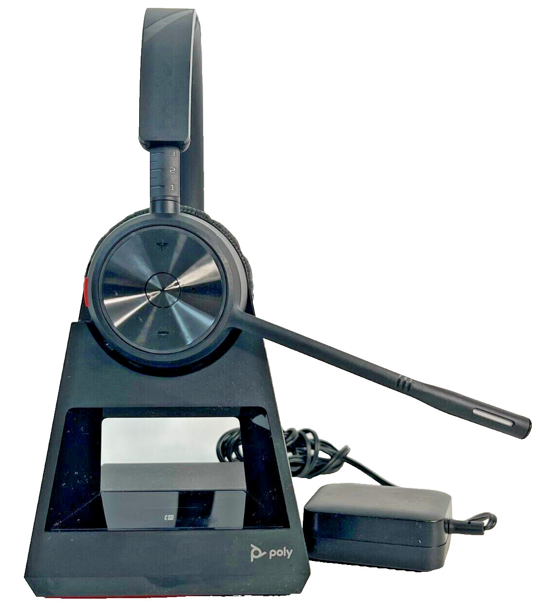 Polycom Savi 7210 Office Wireless Mono DECT On-Ear Headset System Black Tested