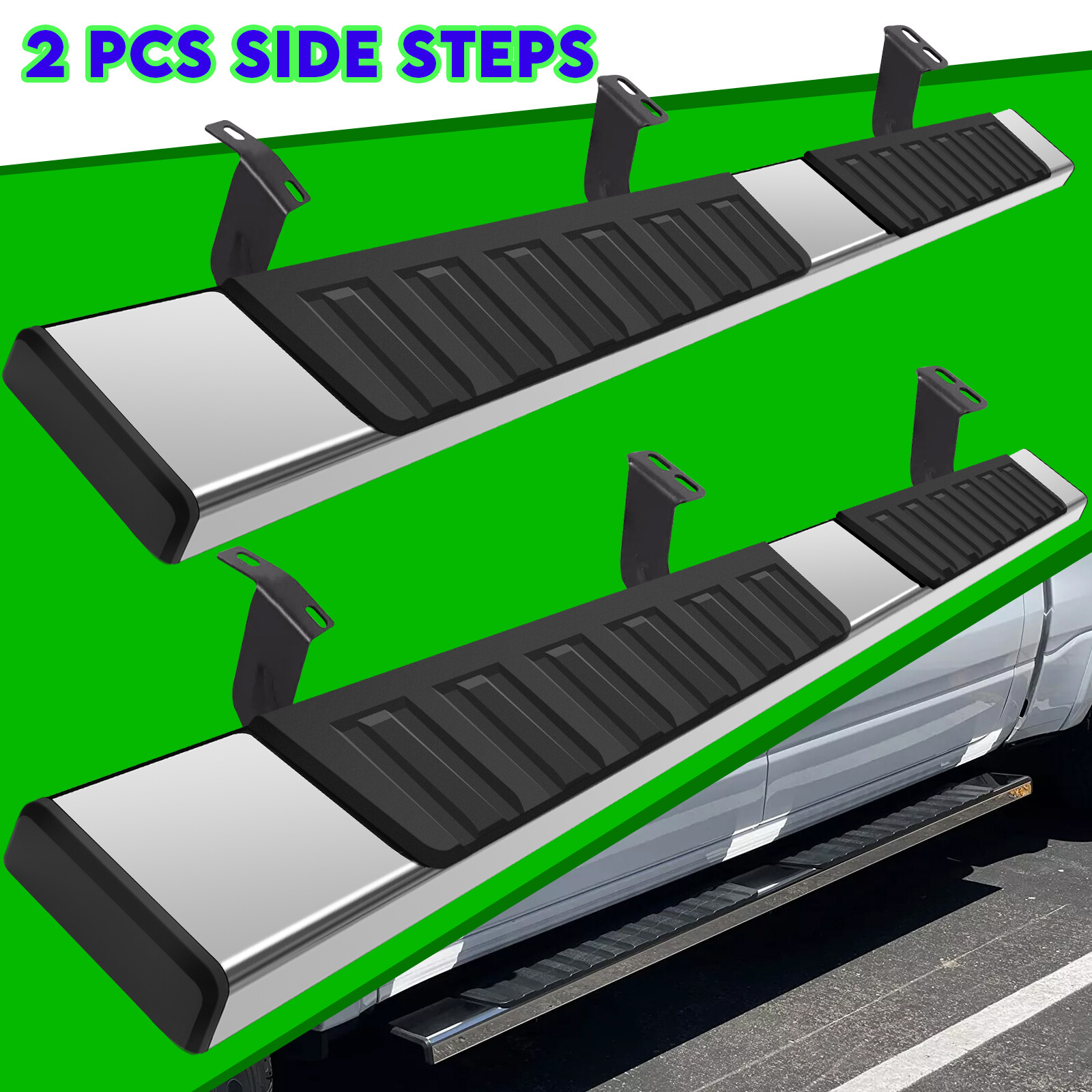 Running Board Nerf Bars For 2005-2023 Toyota Tacoma Double Cab 6" Side Step