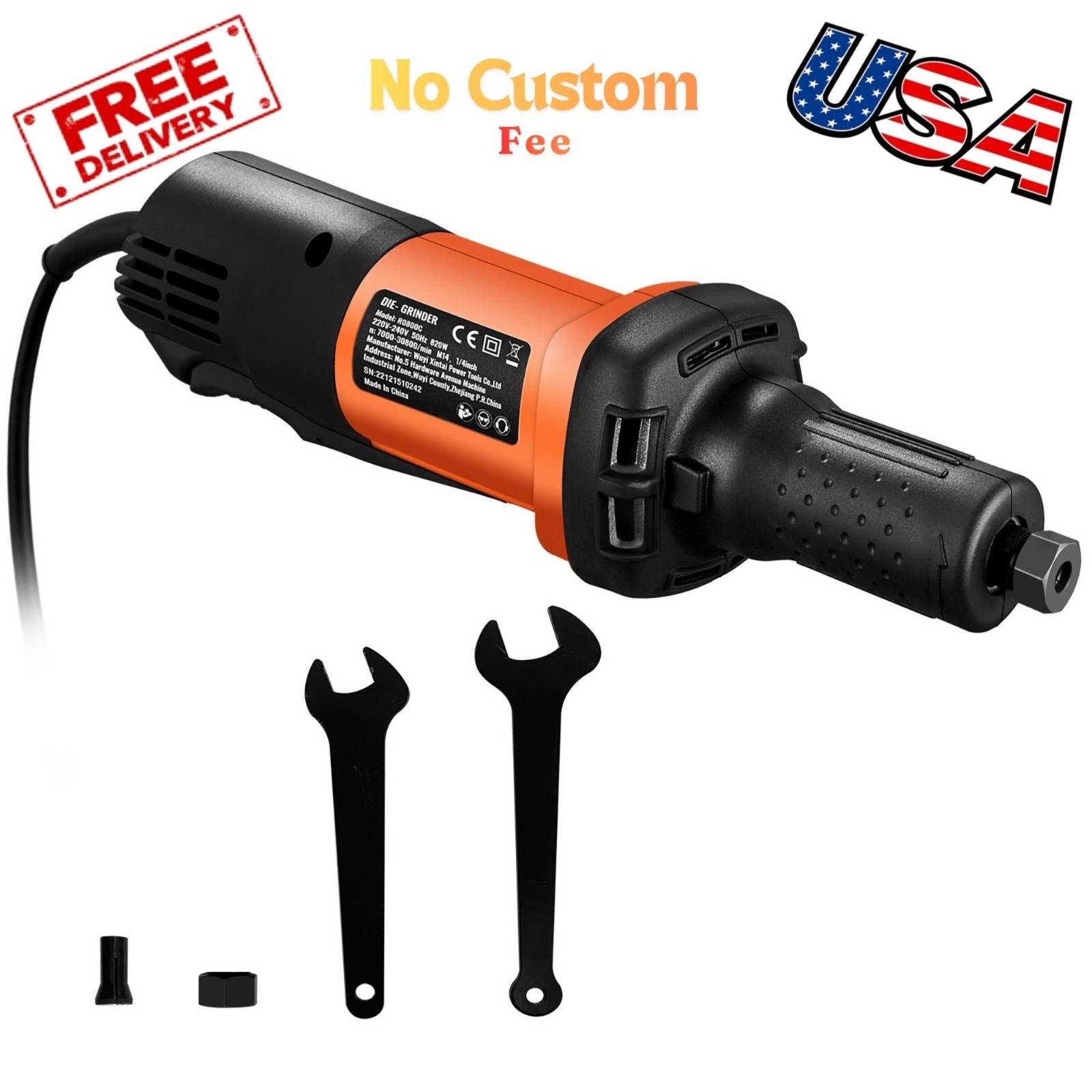 Die Grinder, 1/4" Collet Variable Speed (7000-30000RPM), Heavy Duty Electric...