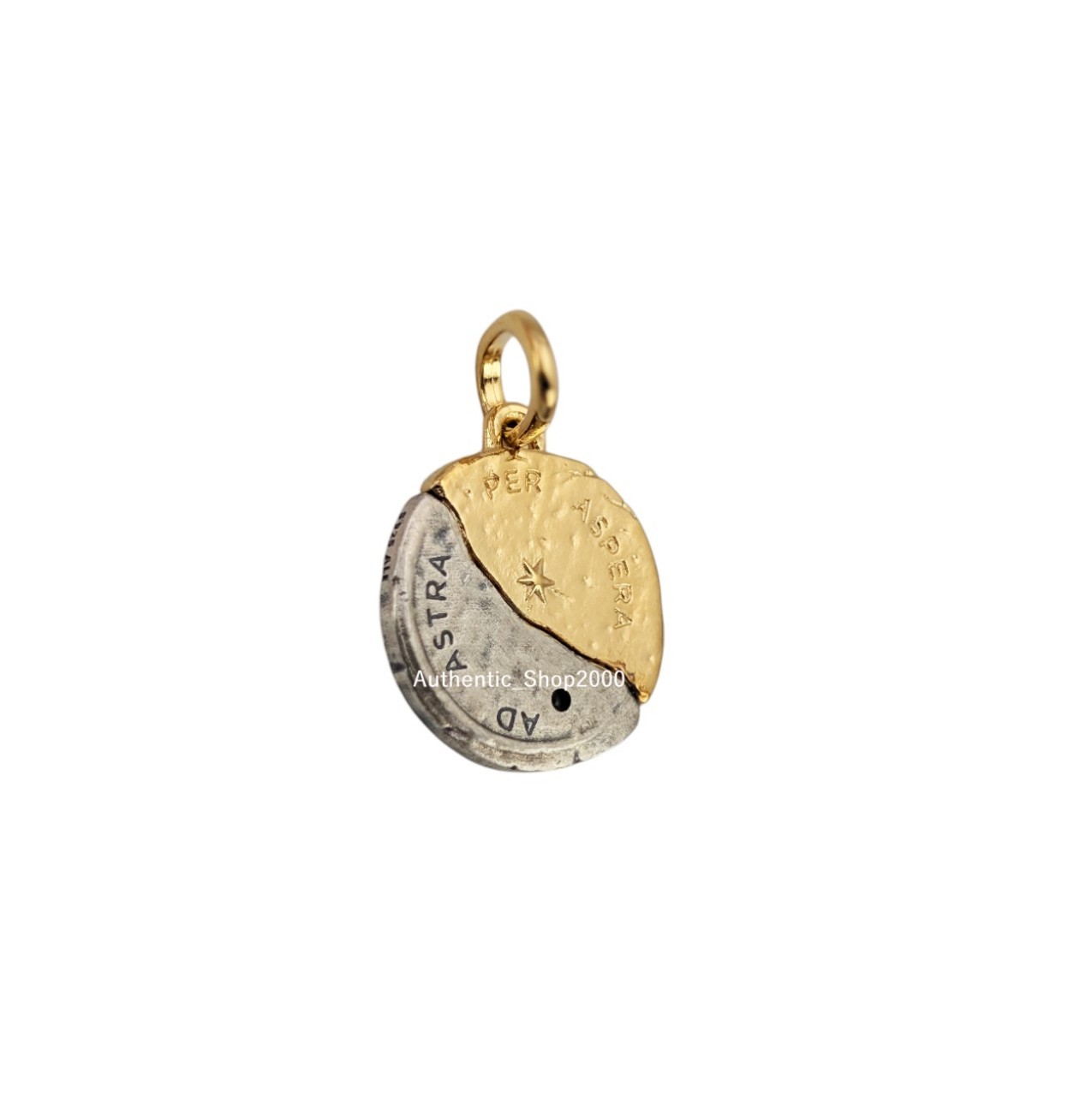 New 100% Authentic PANDORA 14k Gold 925 Sun & Moon Medallion Charm 763977C01