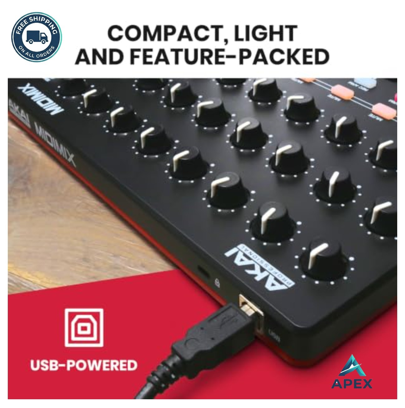 USB MIDI Controller Mixer 8 Faders 24 Knobs 16 Buttons Ableton Live DAW Control