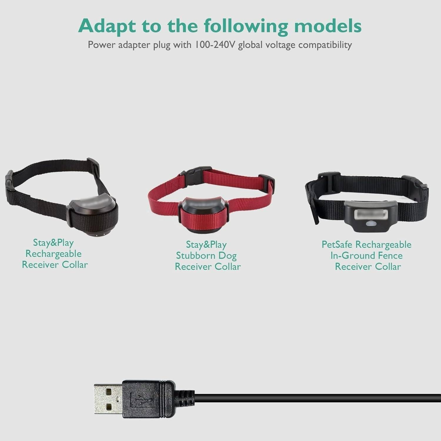 Charger for Petsafe Receiver - 4 Ft USB Charging Cable Replacement Cord for Mult