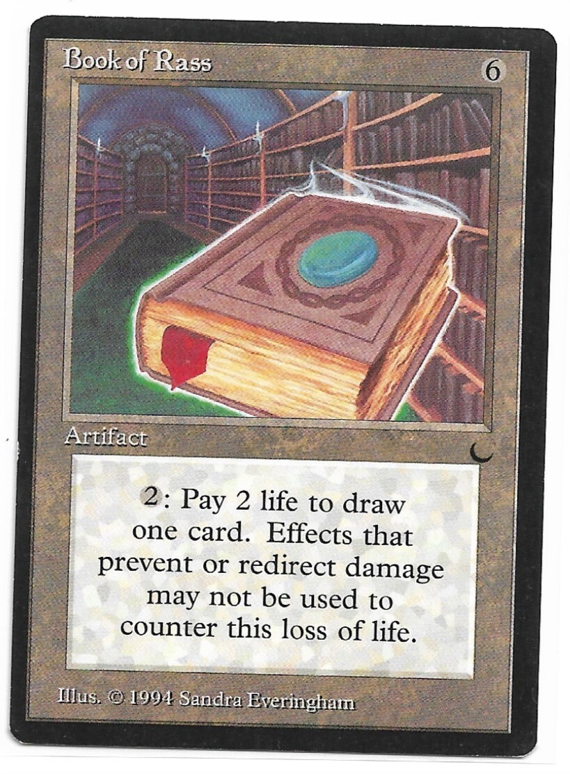 Magic the Gathering ~ MTG ~ 1x Book of Rass ~  M/NM ~ THE DARK