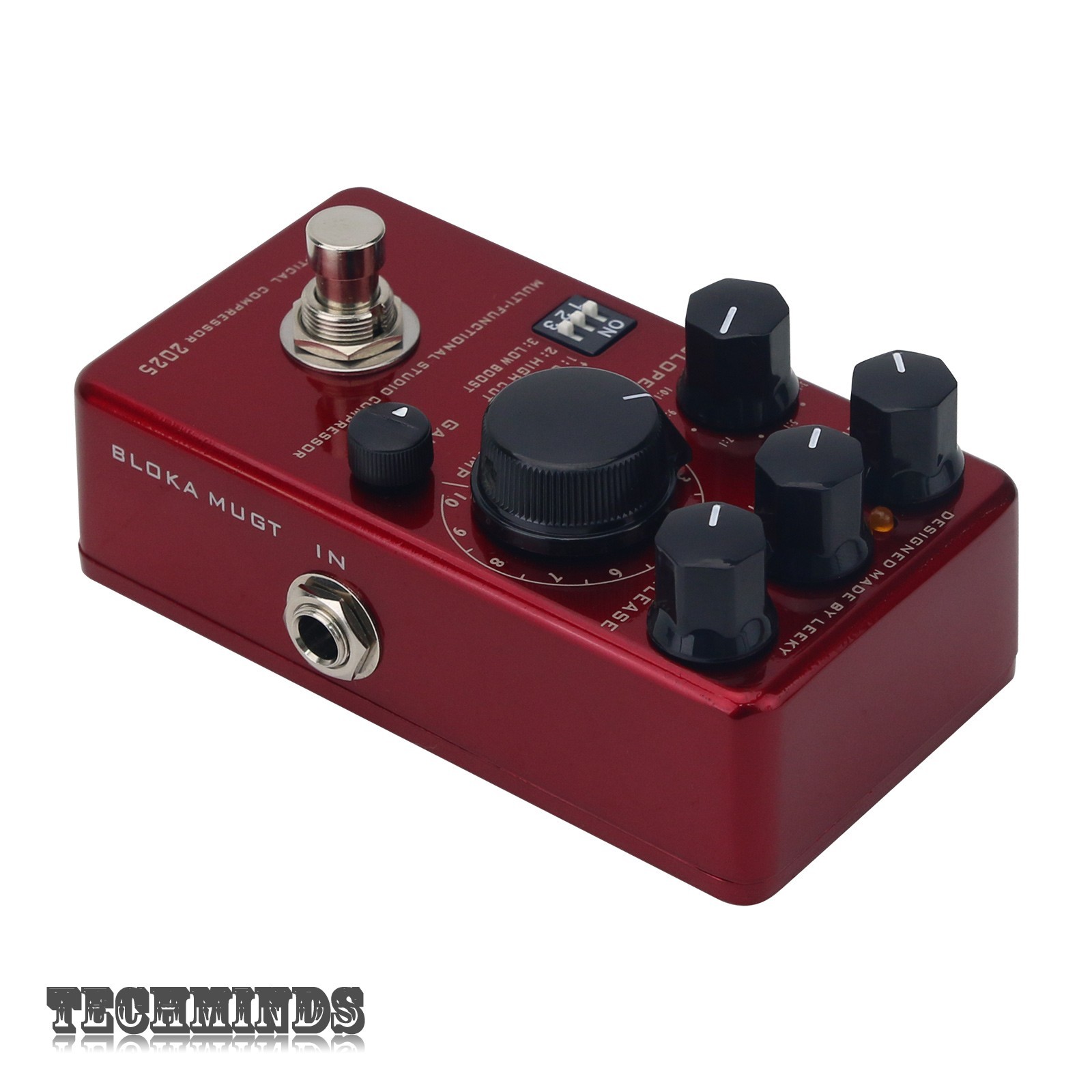2025 Wine Red Electric Guitar & Bass Compressor Pedal Multifunctional Studio