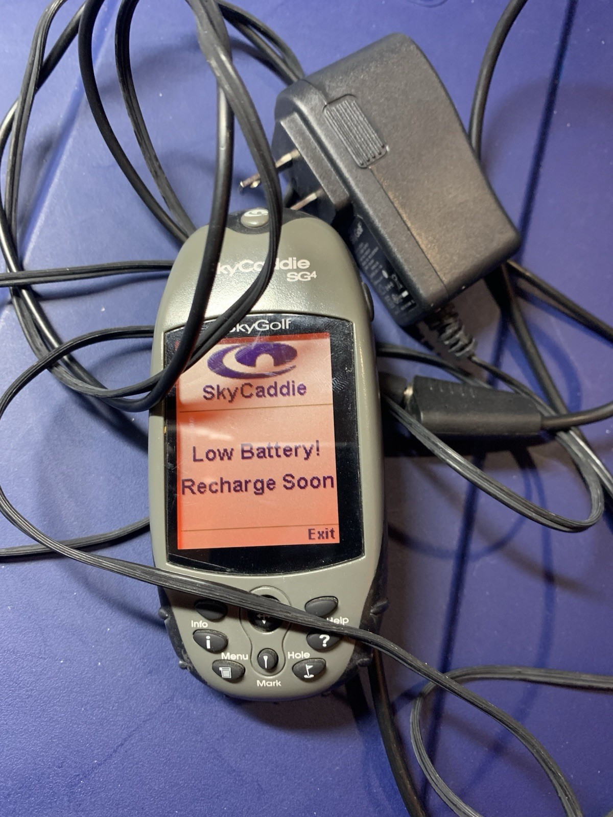 SkyGolf SKYCADDIE SG4 Golf Course Range Finder w/ Orig Charge Cable WORKS PARTS