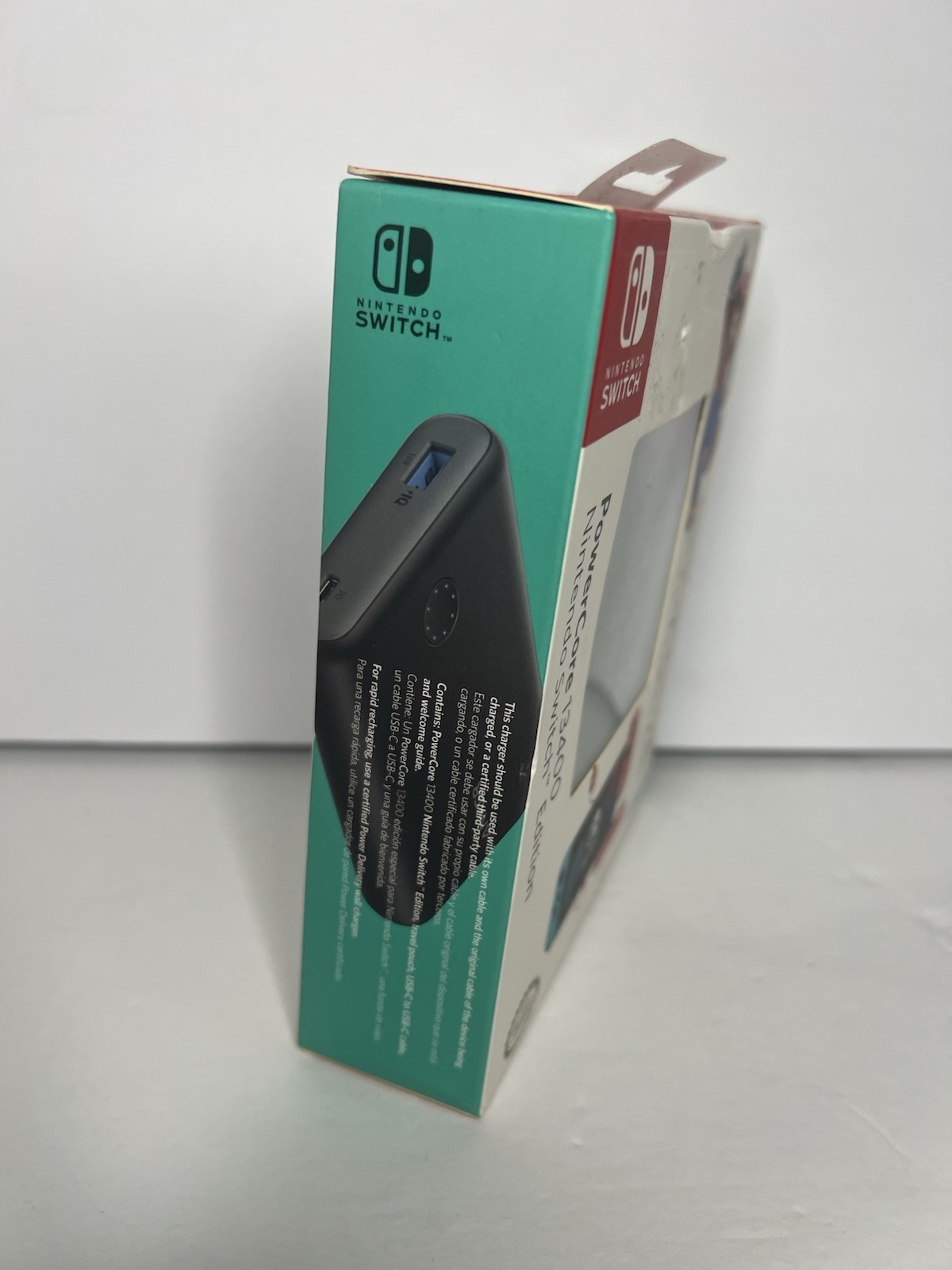 Anker PowerCore 13400 Nintendo Switch Edition portable charger.