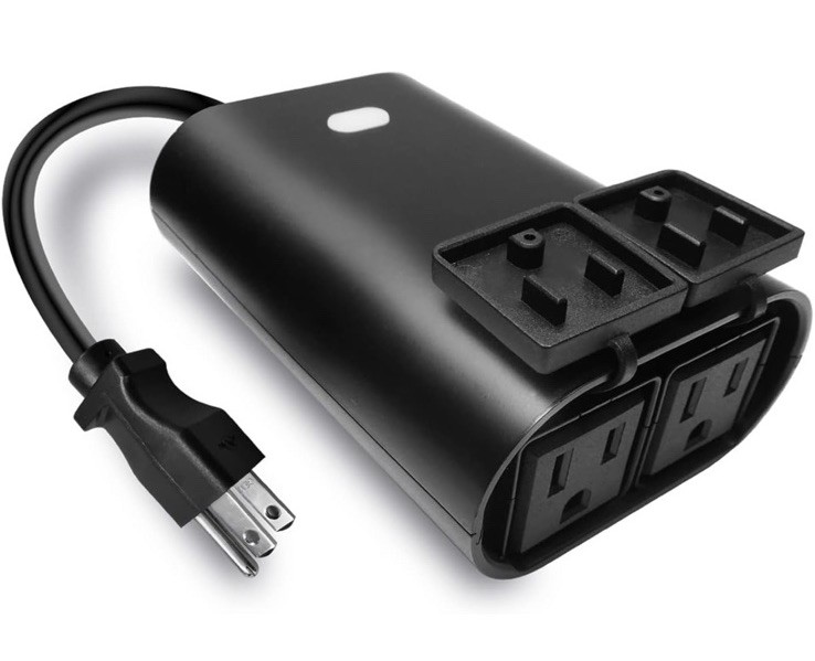 Z-Wave Dual Smart Outlet, Outdoor Zwave Smart Plug, Waterproof Dual On/Off So...