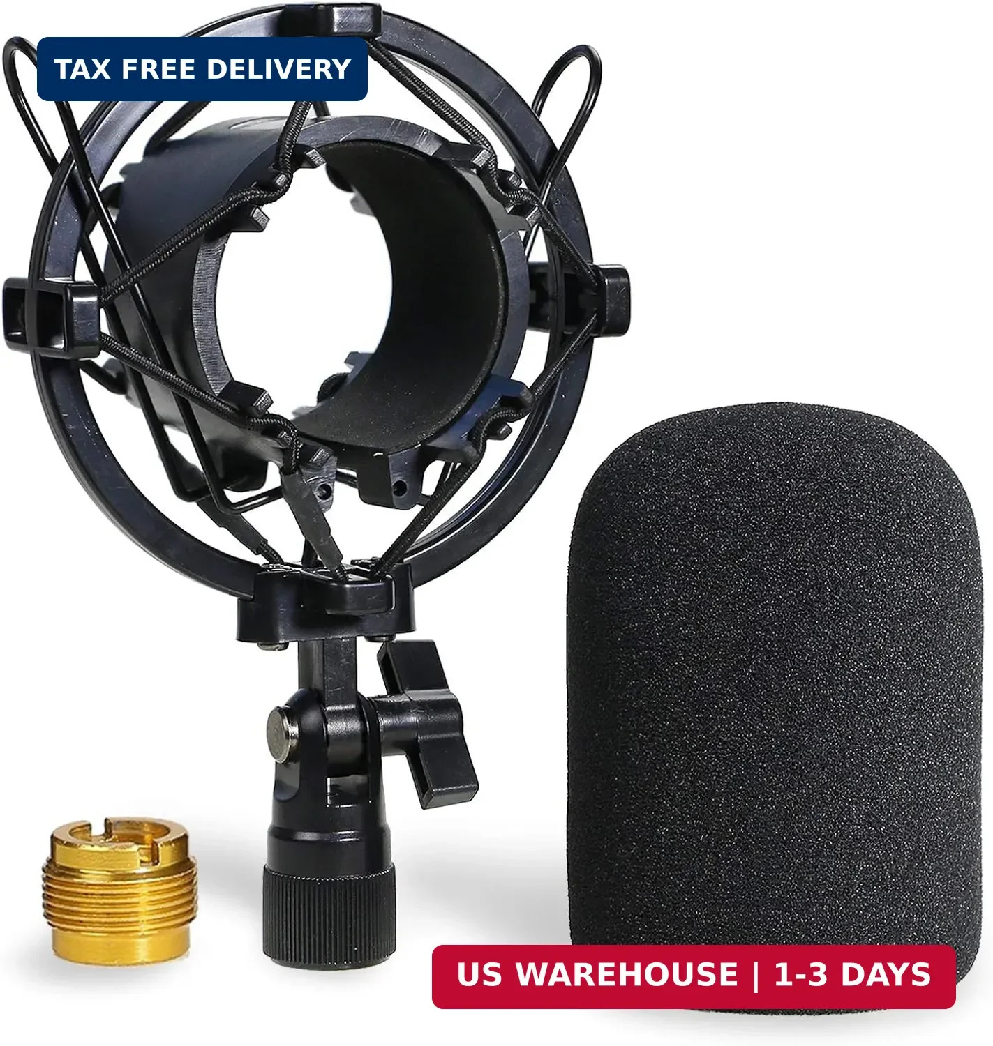 AT2020 Shock Mount with Windscreen, Shock Mount Stand with Foam Pop Filter for A