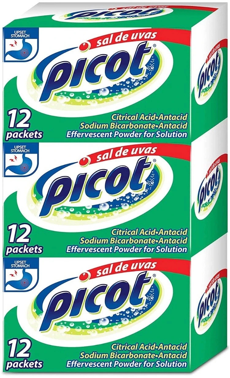 Sal De Uvas Picot, Effervescent Powder Solution Antacid 3-Pack of 12 Antacid