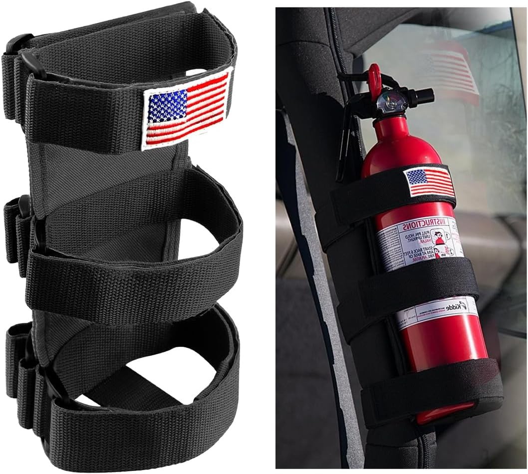Fire Extinguisher Holder, Adjustable Roll Bar Fire Extinguisher Mount Holder,...
