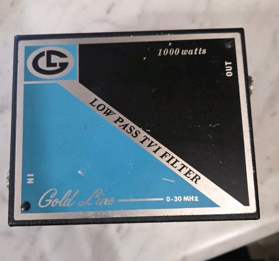 Gold Line Low Pass TVI Filter 1000 Watts 0-30 MHz