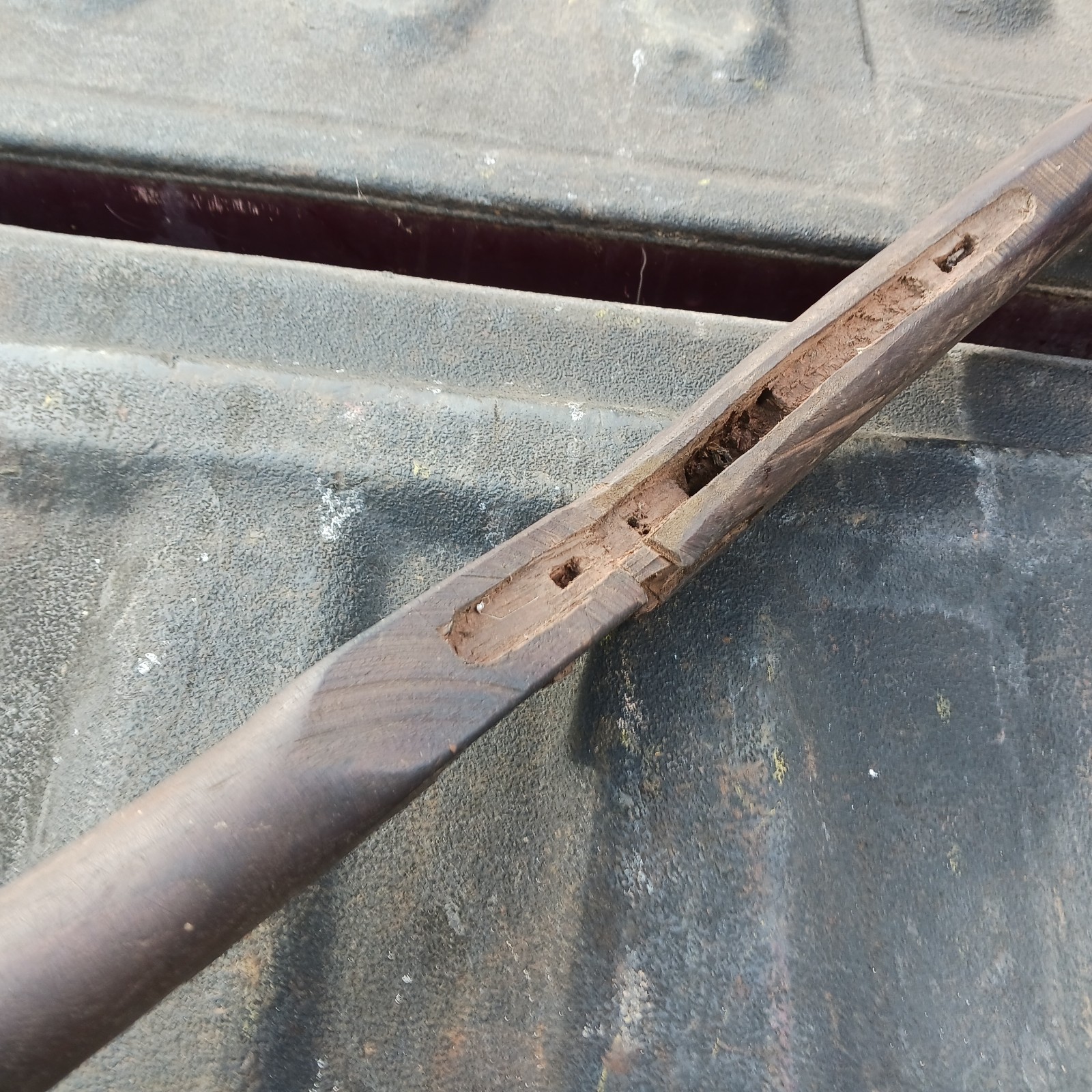 Antique Muzzleloader Stock In Walnut Well Used