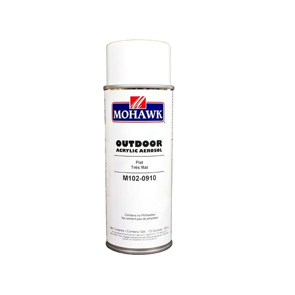 Mohawk M102-0910 Outdoor Acrylic Aerosol, Flat, 13 oz.
