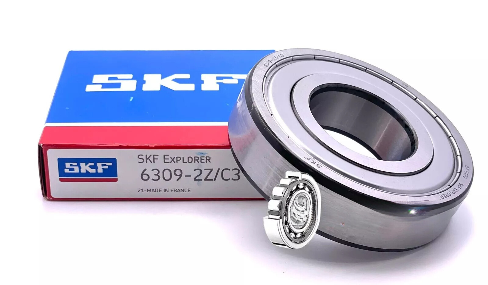 SKF 6309 ZZ C3 DEEP GROOVE BALL BEARING, METAL SHIELDED 45x100x25mm NEW