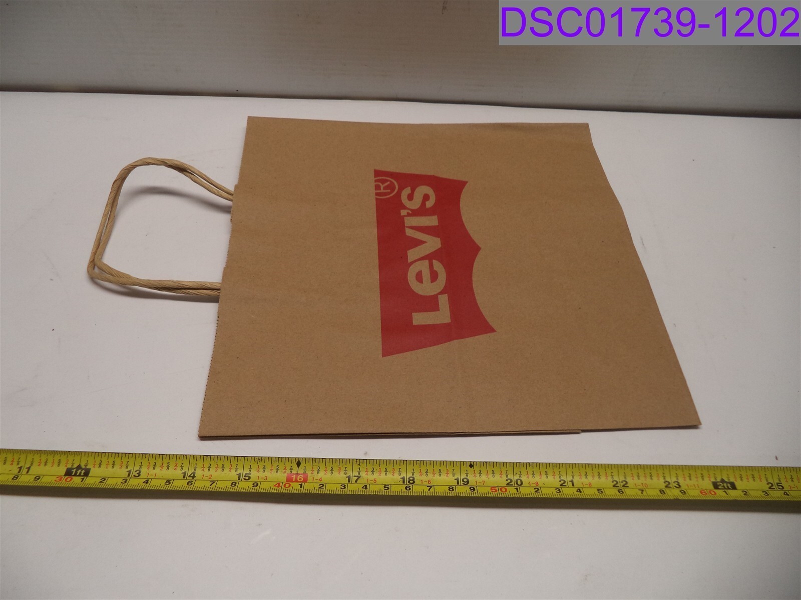 Qty = 1 Box of 500: Levi's Retail Shopping Bag Kraft Size Small P/N 24419626