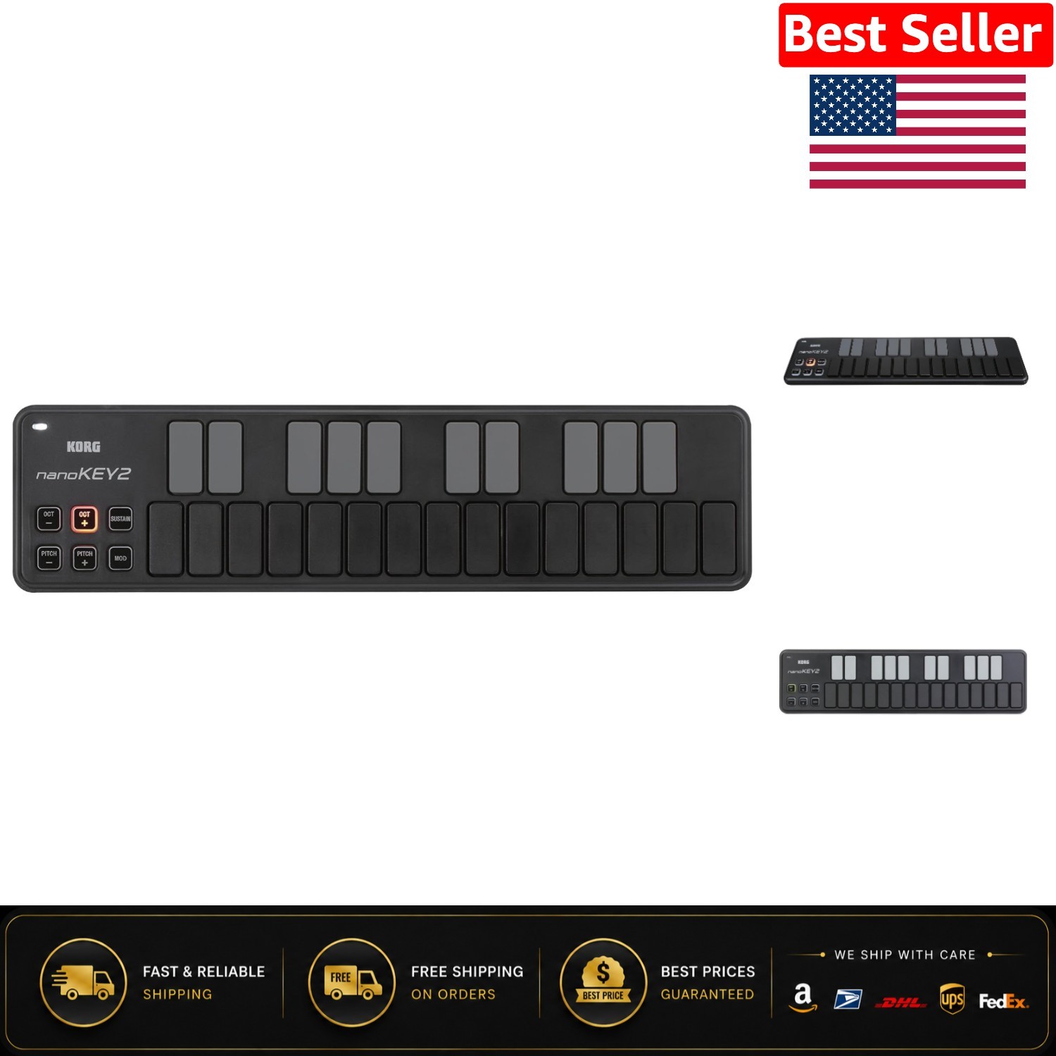 Korg Nanokey2BK 25-Key MIDI Keyboard - Ultimate Tool for Music Production