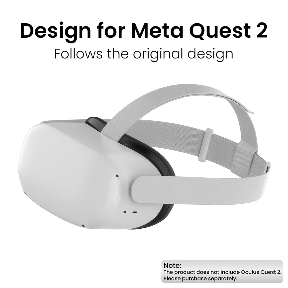 Replacement Head Strap for Meta Quest 2 / Oculus Quest 2, Lightweight Adjusta...