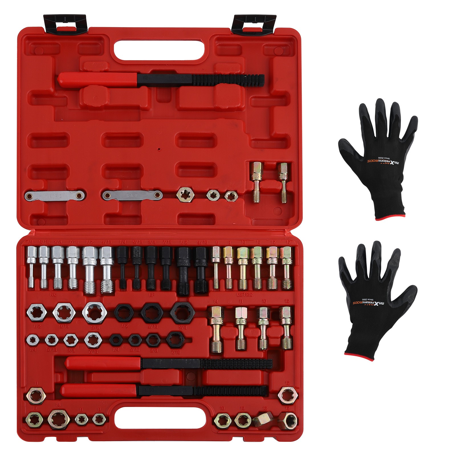 56pcs Thread Restorer Kit Rethread Repair Tool Unc Unf & Metricthread Chaser 56x