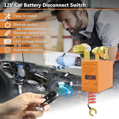 Remote Battery Disconnect Switch 12v, 240A, Upgrade Smart Voltage Car Kill