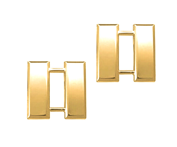 Police Captain Gold Rank Pin 1" (Pair)