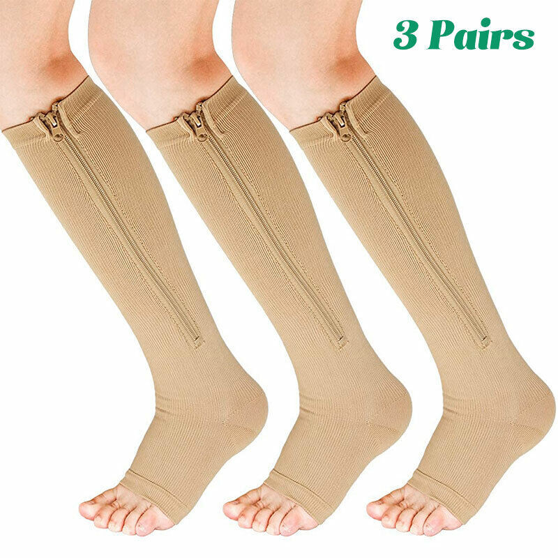 Medias Calcetines De Compresion Con Cremallera Para Hombres Y Mujeres US STOCK