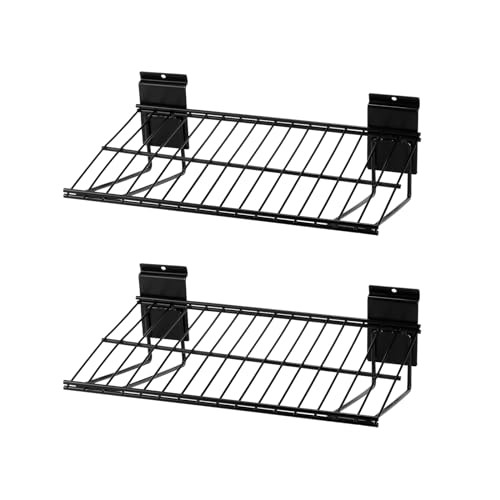 Slatwall Shelves, Slatwall Accessories, Slat Wall Wire Shelf, Heavy Duty 2 Pack
