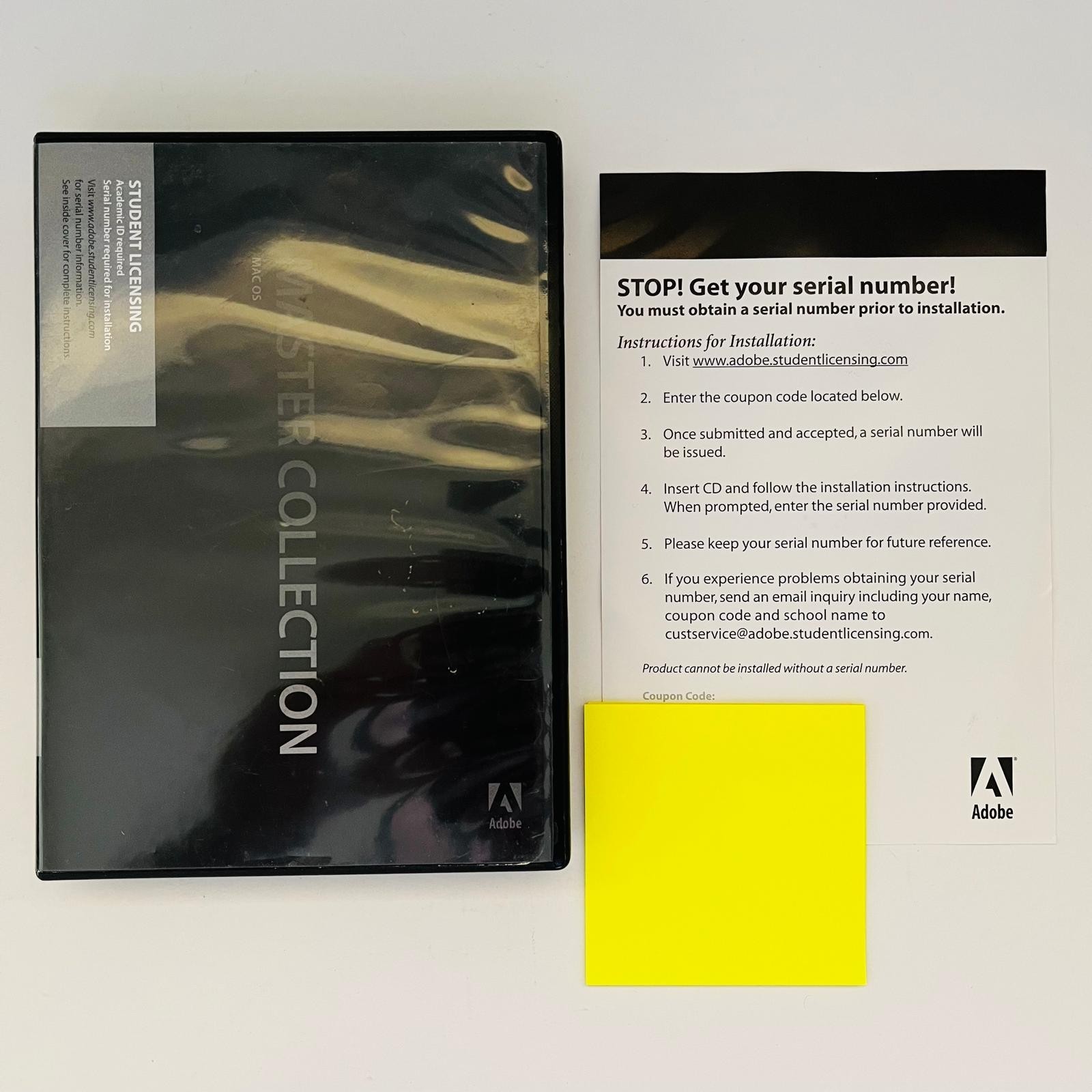 Adobe Creative Suite 4 Master Collection MAC OS Student Licensing w/ Serial