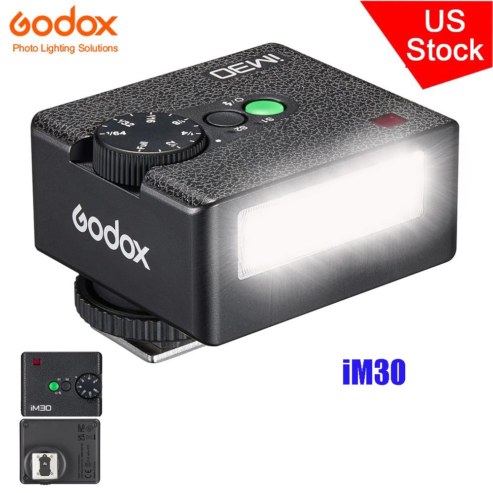 GODOX iM30 Mini Camera Flash Mini Manual Flash for Canon Sony Nikon Fuji Olympus