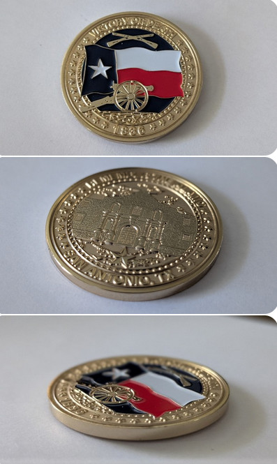 Victory Or Death Remember The Alamo San Antonio TX Challenge Coin 2" NEW