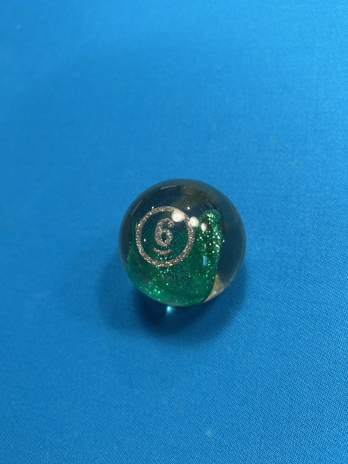 RARE! Vigma Shangra La BEAUTIFUL Glitter Individual Pool Ball 6 Ball