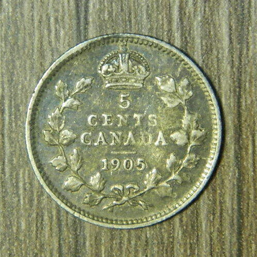 Canada 1905 5 Cents  VF~ ** Free Shipping in USA** (F576H)