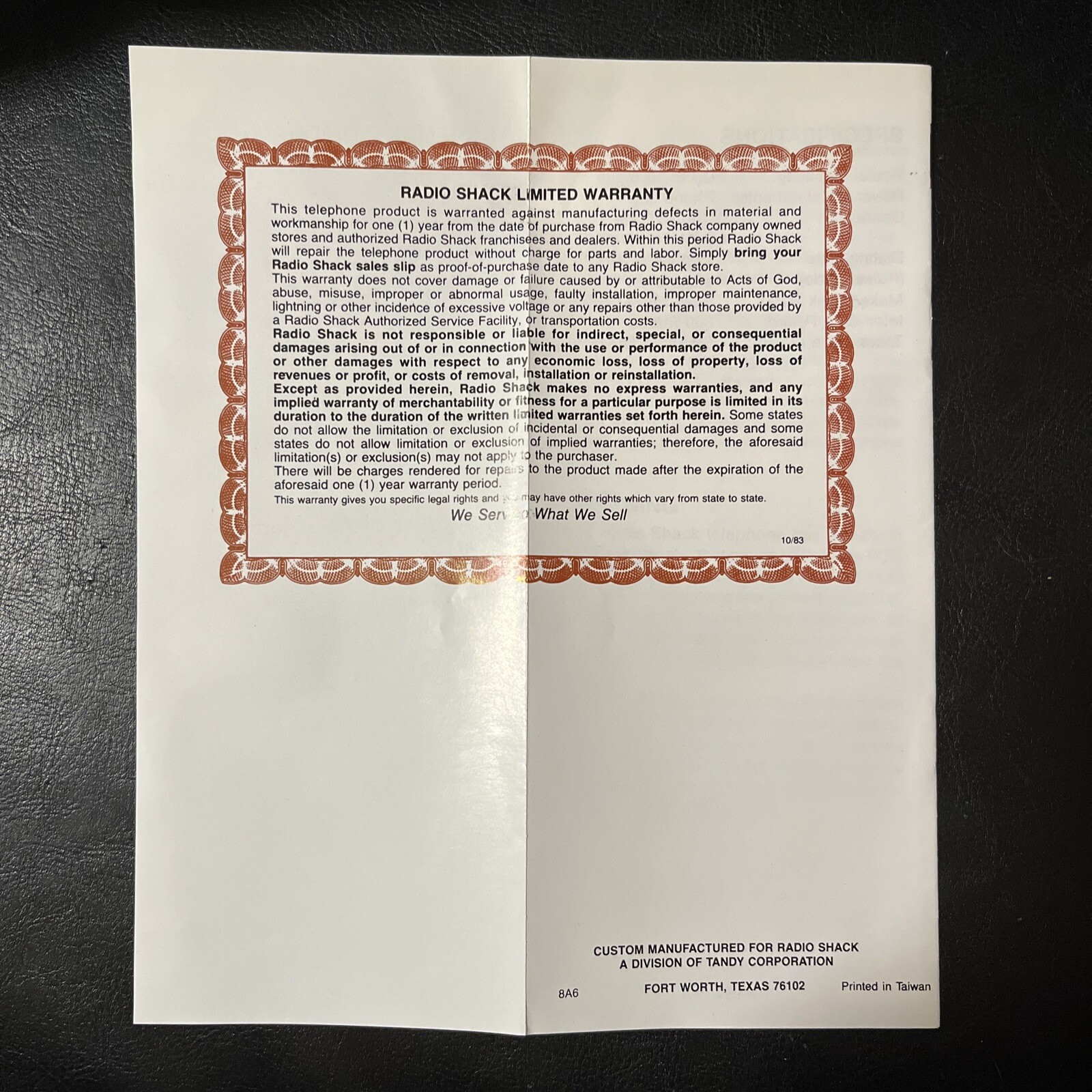 Radio Shack Manual Contemporary Design Phone Instructions [M1]