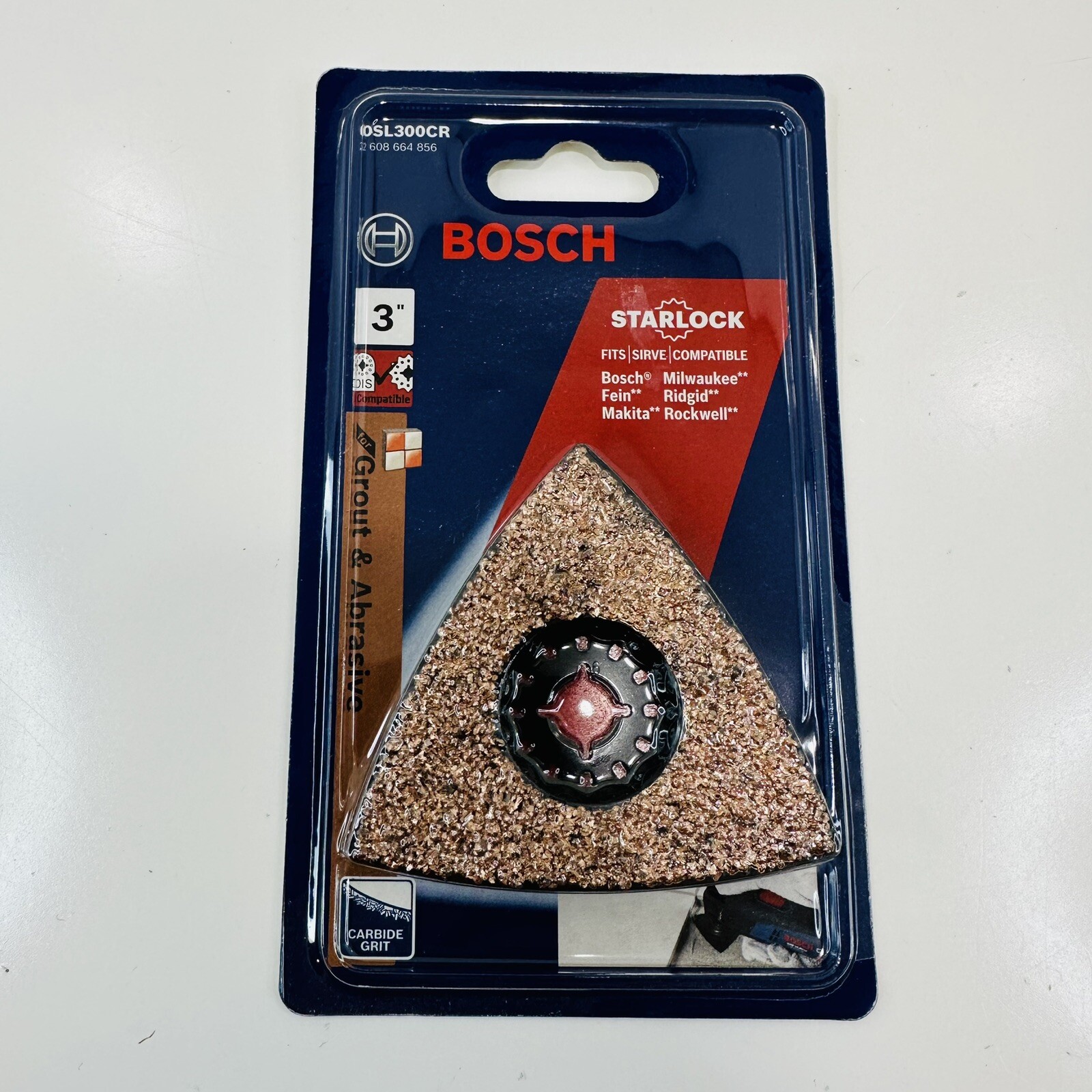 Bosch OSL300CR Starlock Oscillating Carbide Grit Delta Rasp, 3"