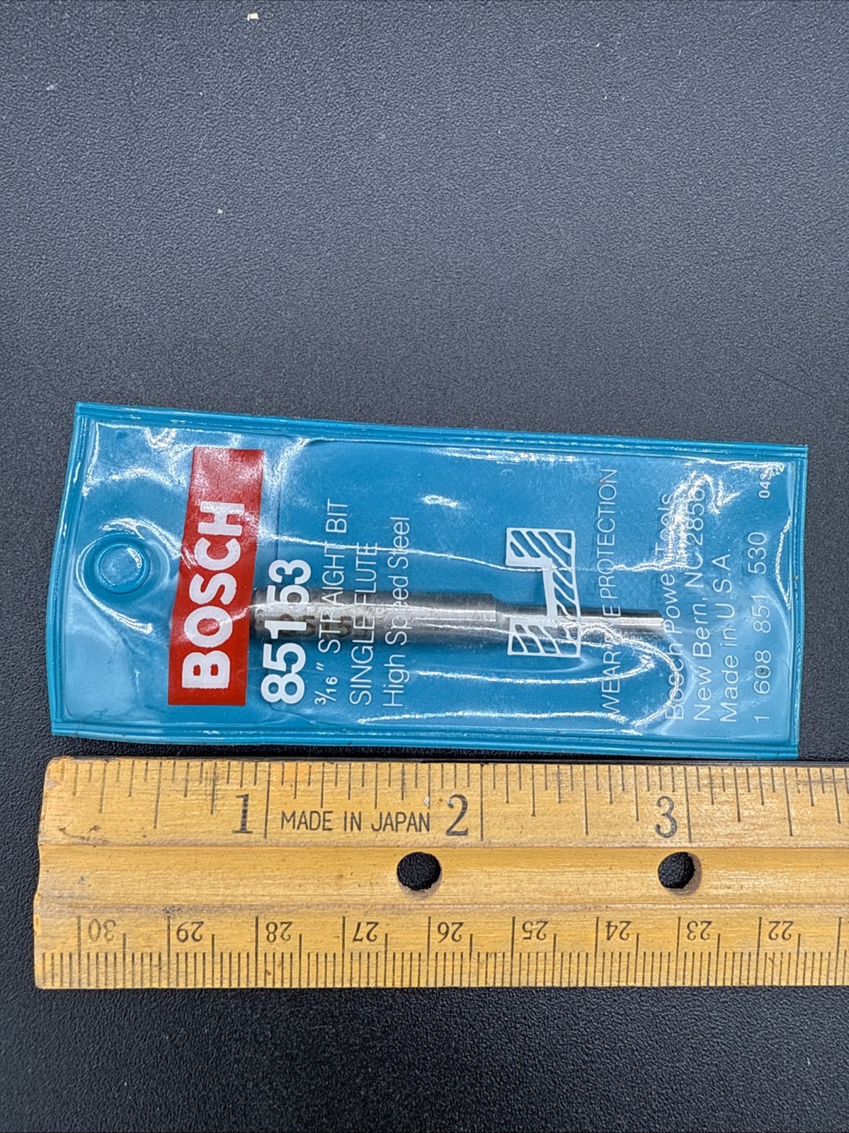 Bosch 85153 High Speed Steel Single Flute Straight Bit, 3/16-Inch