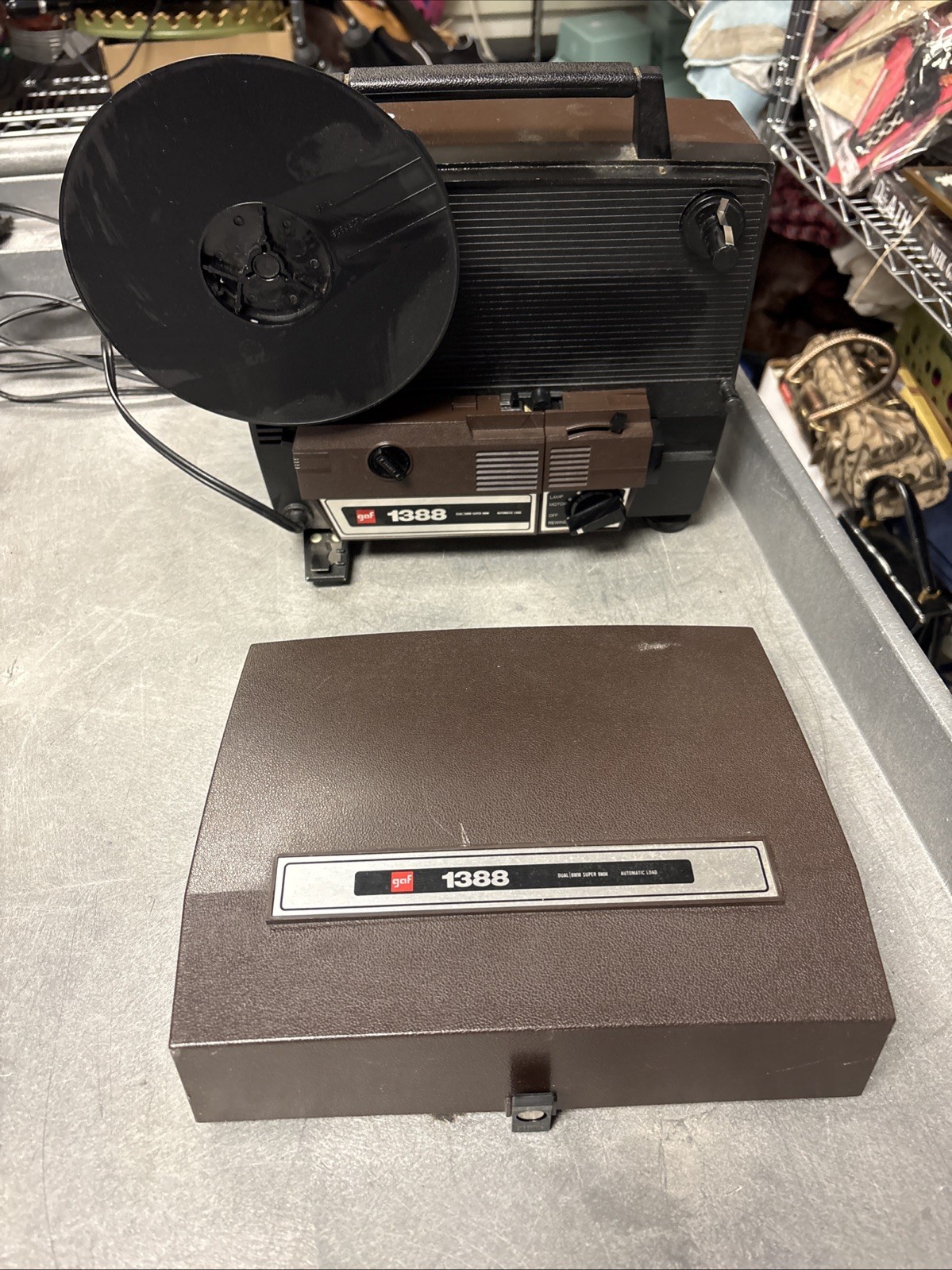 Vintage 8mm Projector GAF 1388 Dual 8mm/Super 8mm Automatic Load
