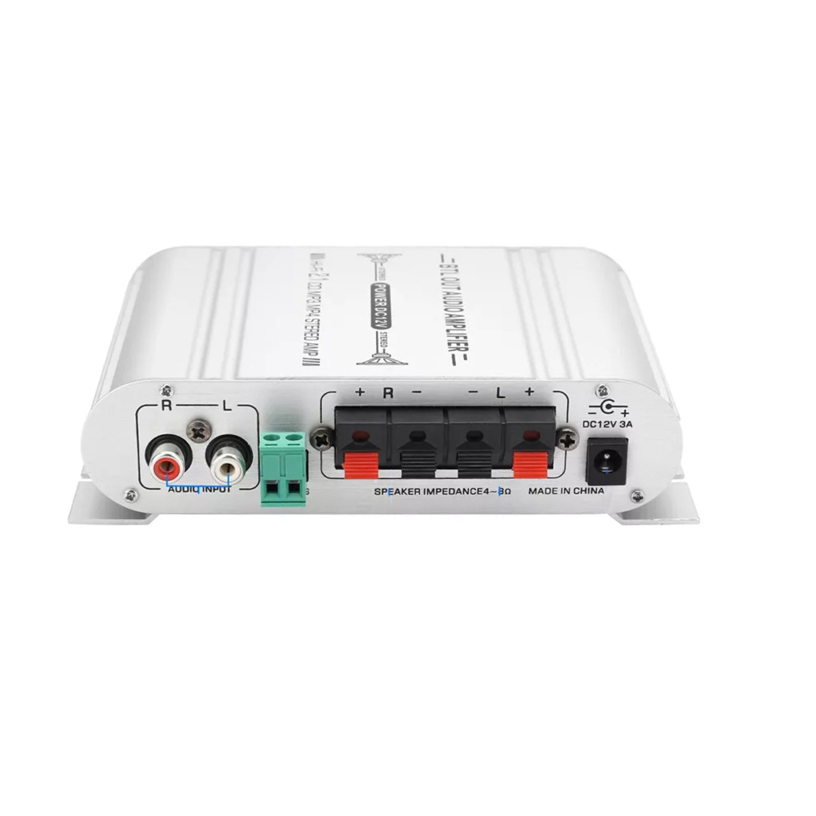 Car Home Audio Mini Stereo Amplifier 2.1Ch HiFi Bass Speaker Power Amp ST-838