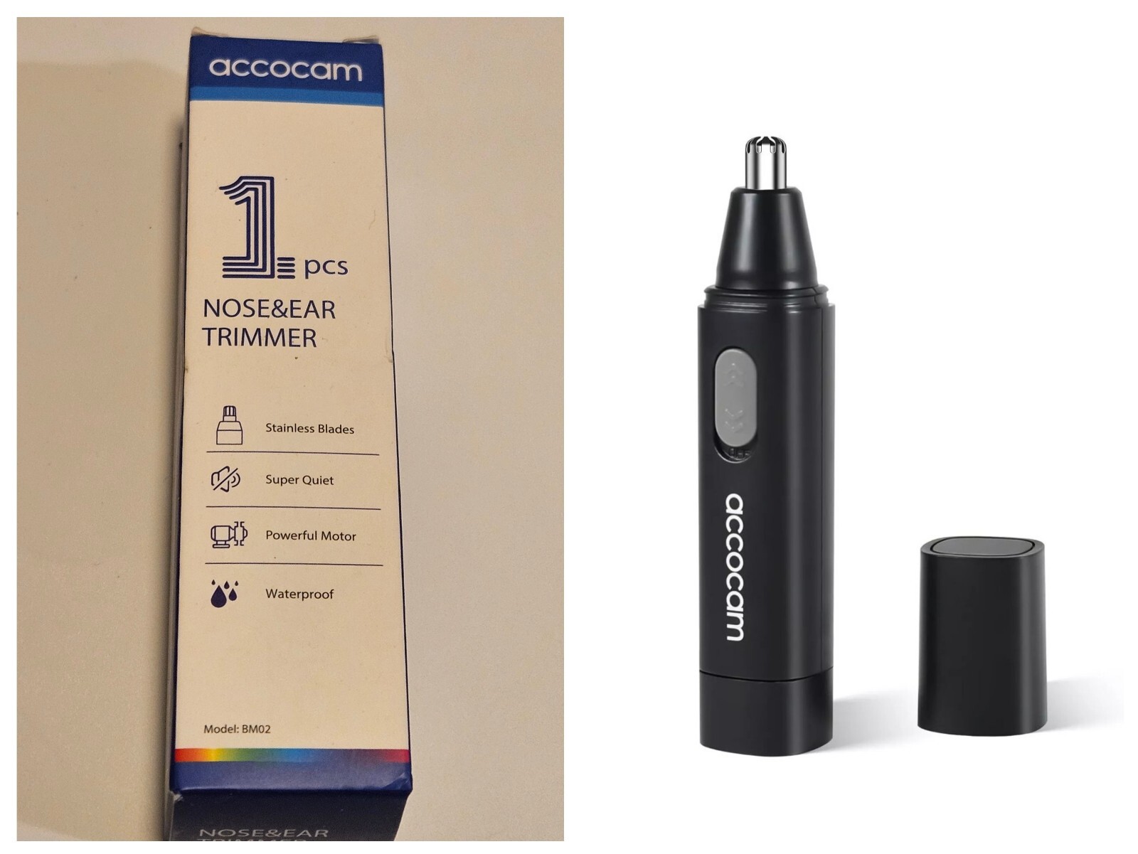 Accocam AA Battery Powered Travel Ear & Nose Trimmer Brand New