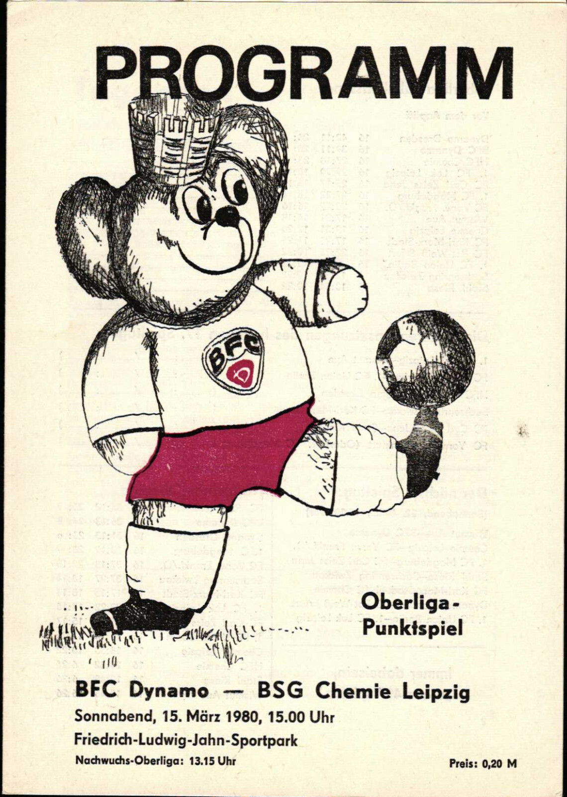 Ol 79/80 Bfc Dynamo - Bsg Chemie Leipzig, 15.03.1980