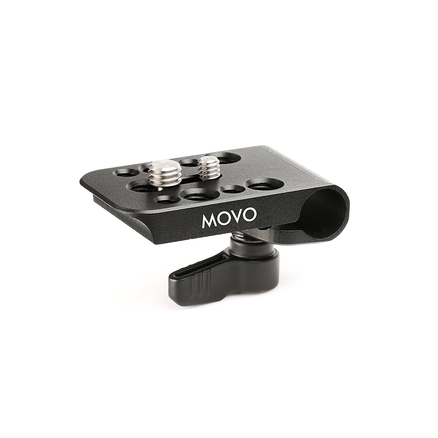 Movo CAB1000 15mm Rod Clamp Adapter with Multiple Mounting Threads (2 Pack)