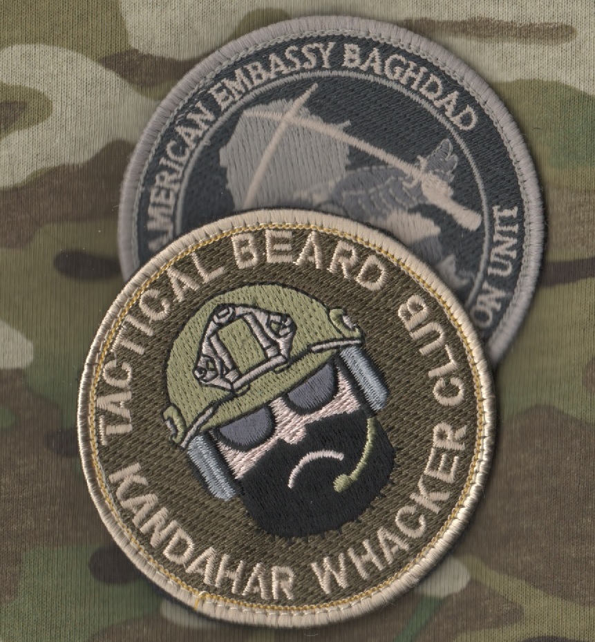 US EMBASSY BAGHDAD/KABUL STATE DEPT WPS CONTRACTOR DPU TEAM vêlkrö 2-PC INSIGNIA