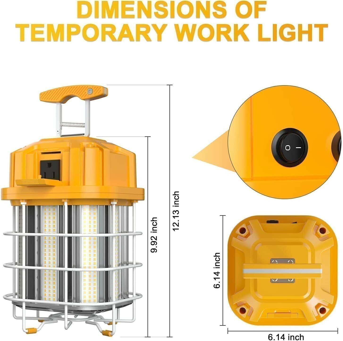 100W LED Temporary Work Light High Bay Construction Linkable Jobsite Light 5000K
