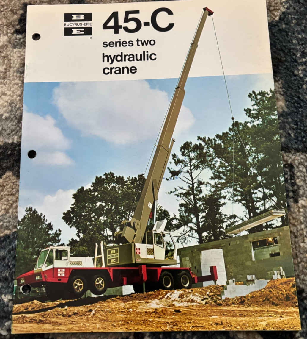 Bucyrus Erie 45-C Series 2 Hydraulic Truck Crane Brochure AMIL25