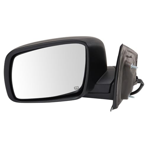 Driver Side Power Heated Mirror Textured Black Compatible with 2009-2015