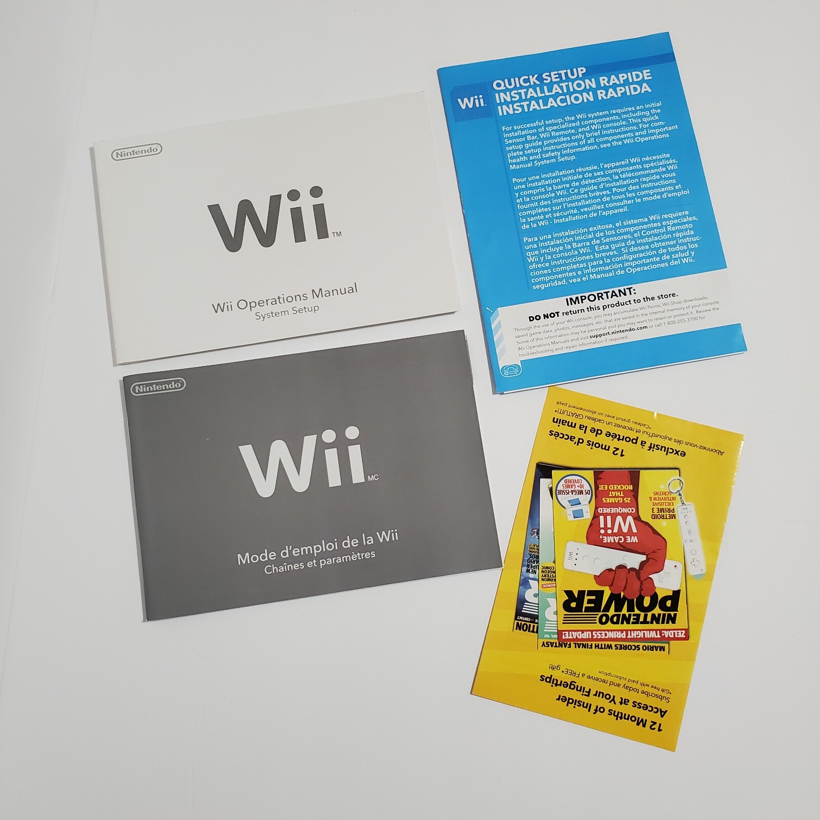 Nintendo Wii Owners Operation Manuals Instruction Booklets System Setup