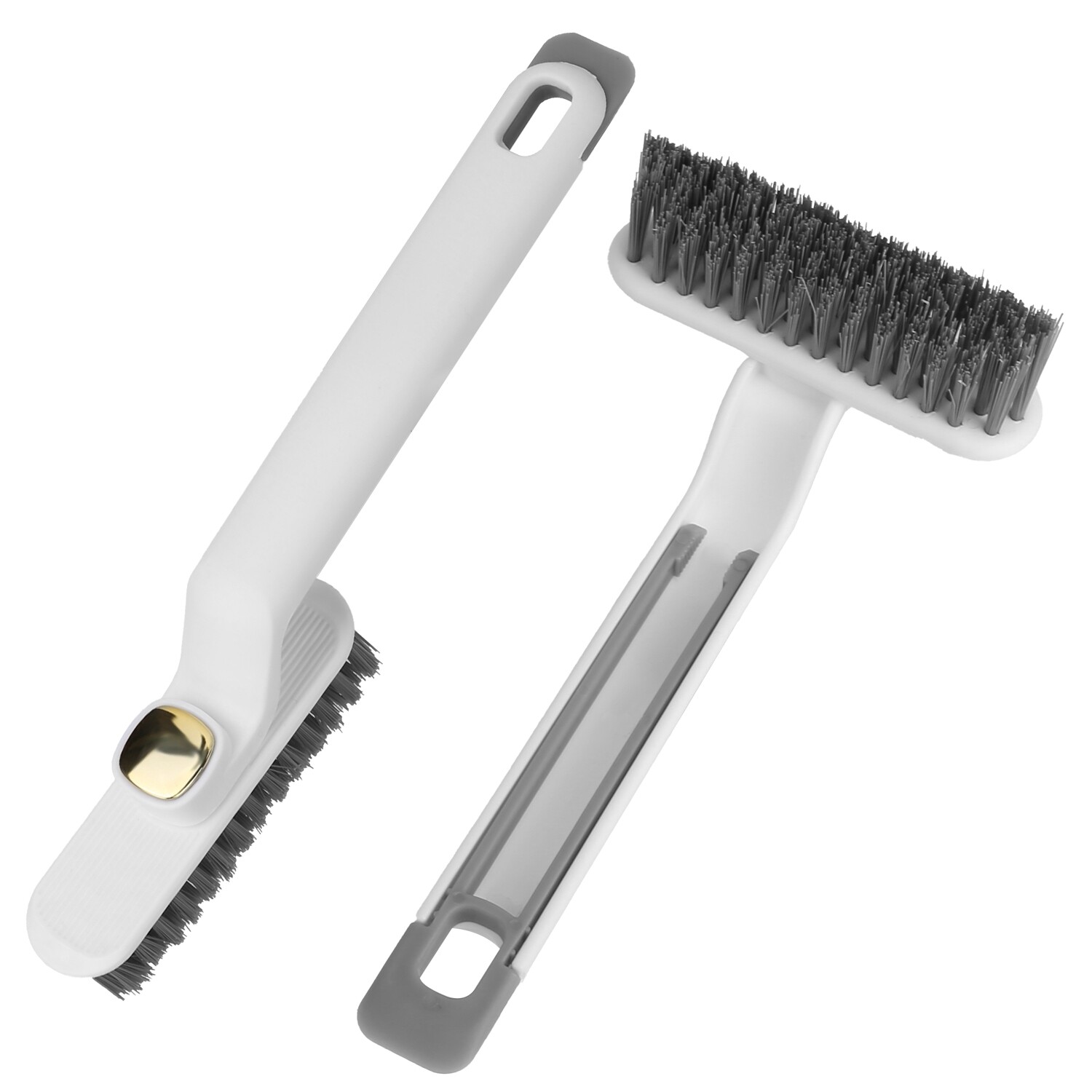 2PCS Multi-function Rotating Crevice Brush Gap Stiff Bristles Tight Spaces Clean