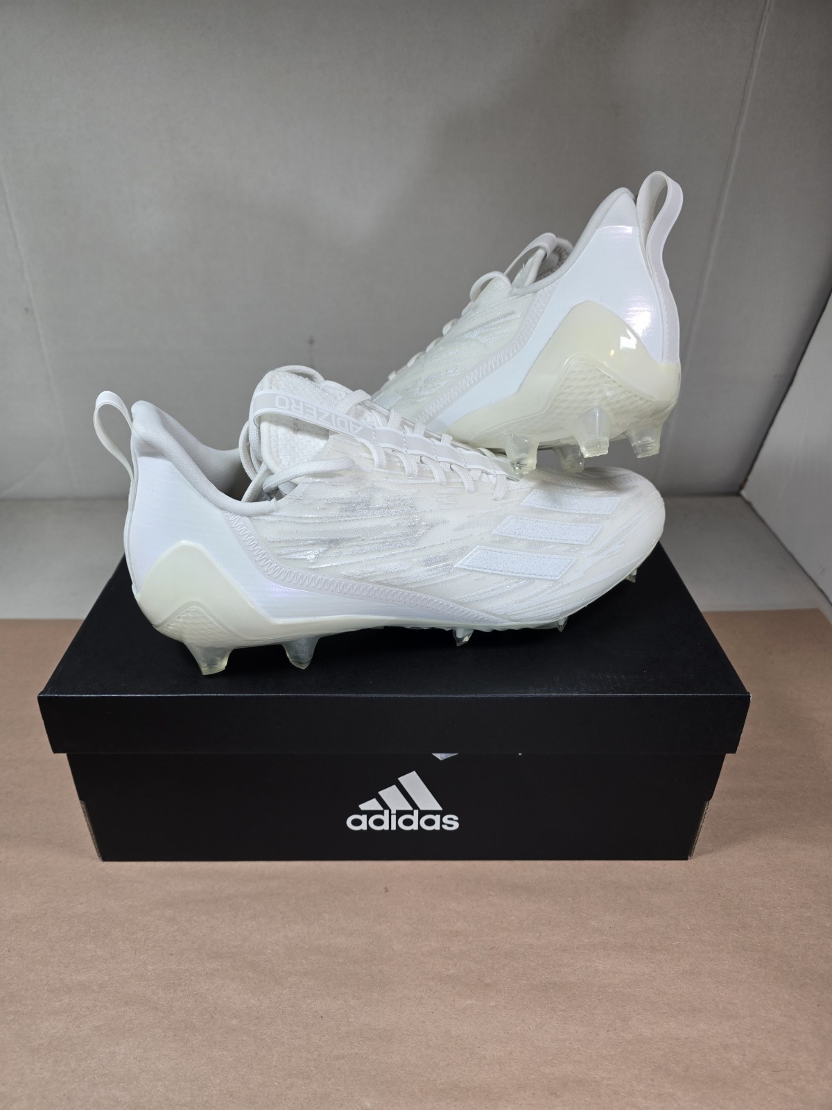 Size 9 ADIDAS Adizero Men's Football Cleats Triple White GX5413