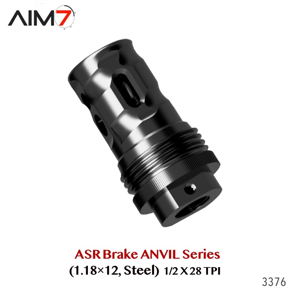 AIM7 ANVIL BRAVO Muzzle Brake 1/2x28 Threads 1-1/8x12